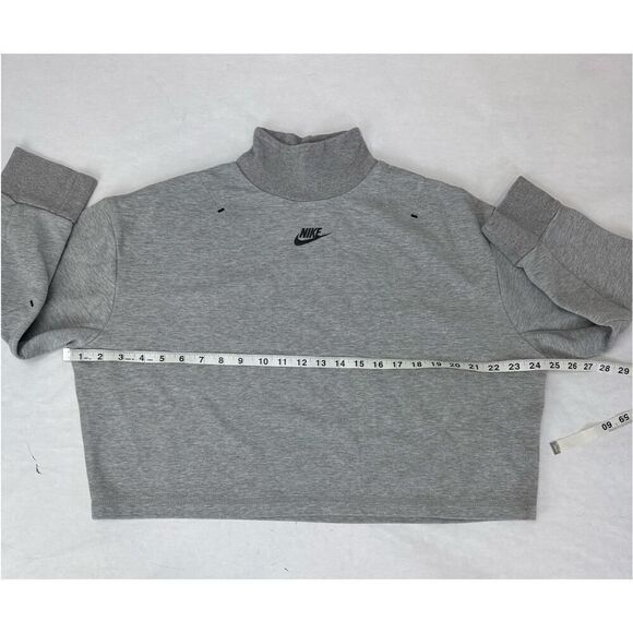 Nike Tech Fleece Turtleneck Sweatshirt Gray Heather - Women's Size XS - Picture 5 of 6